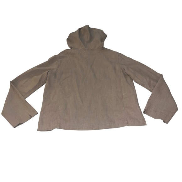 EUC Exofficio Women’s Linen Hooded Long Sleeve Travel Shirt Taupe Olive Small - Picture 4 of 10